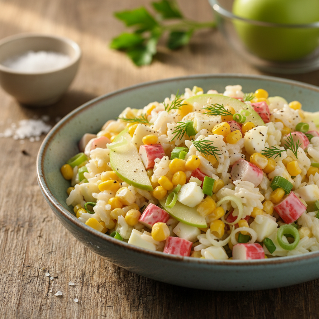 Krabų salotos šventėms: ingredientas, kurį pamirštame