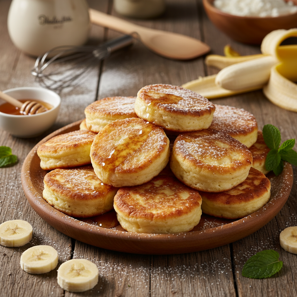 Pūro varškėčiai su bananais: receptas tobulai dienos pradžiai